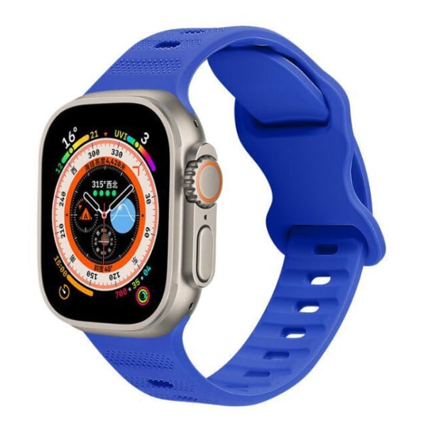 Sommerfugl Spenne Silikon Rem For Apple Watch Blue 38-40-41MM