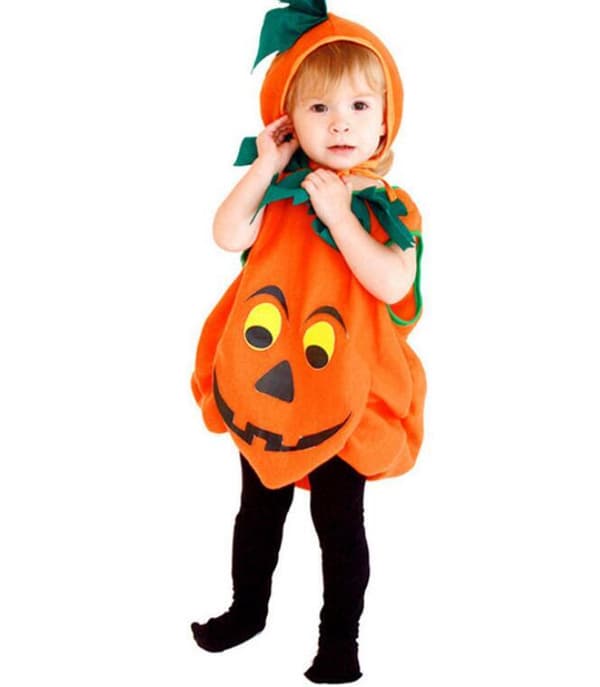 Halloween-kostym för bebisar - Pumpa med gratis hatt 160CM