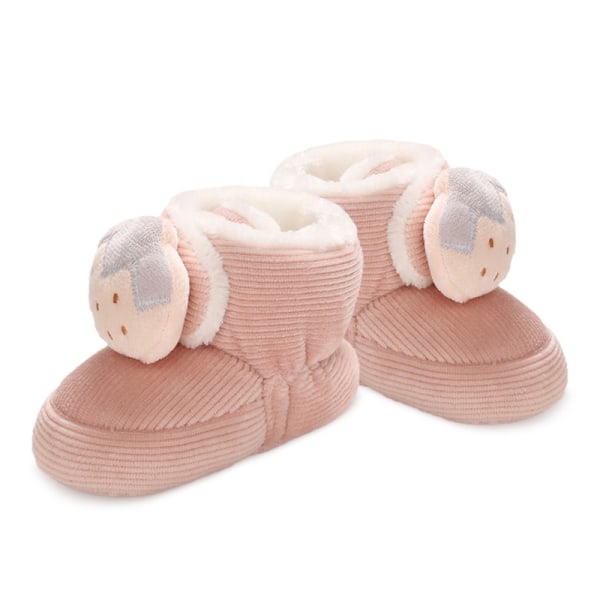 Toddler Vinter Snö Boots Pojkar Flickor Kallt väder Baby fuskpälsskor Pink 1