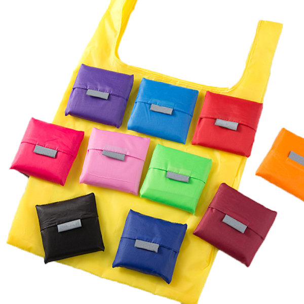 1 kpl Kannettava Taittuva Ostoskassi Suuri Nylon-Kassi Paksu Kassi purple