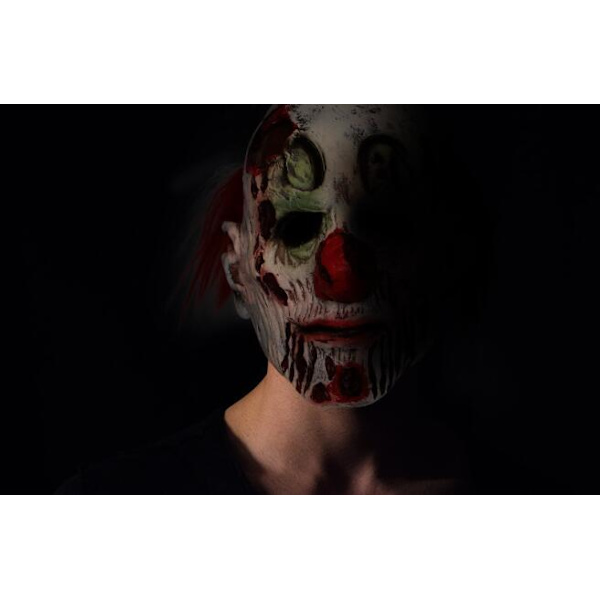 Halloween Pelottava Paha Klovni Maski Kauhu Kasvo Zombie Maski White