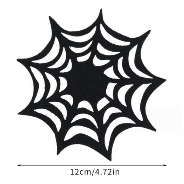 6 stk. Halloween Udhulede Edderkoppespind Underkopper 6PCS
