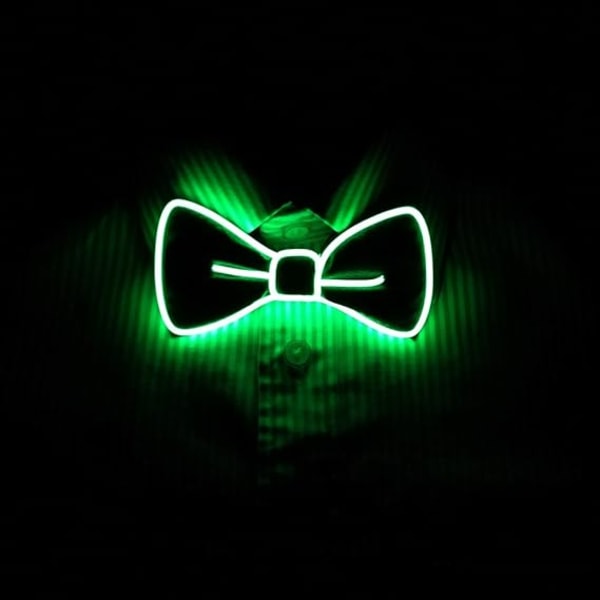 LED Light Up fluga, Glow Neon in the Dark LED fluga Green