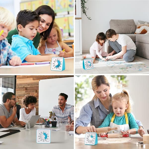 60-minutters visuell timer, klasseromtimer, nedtellingstimer for barn og voksne Blue