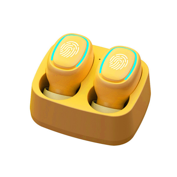 Bluetooth-kuulokkeet korvassa, langattomat kuulokkeet kosketusohjauksella ja mikrofonilla YELLOW