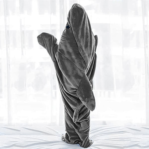 Shark Blanket, Blanket Sovsäcksdräkt för Cosplay Shower Grey 140cm