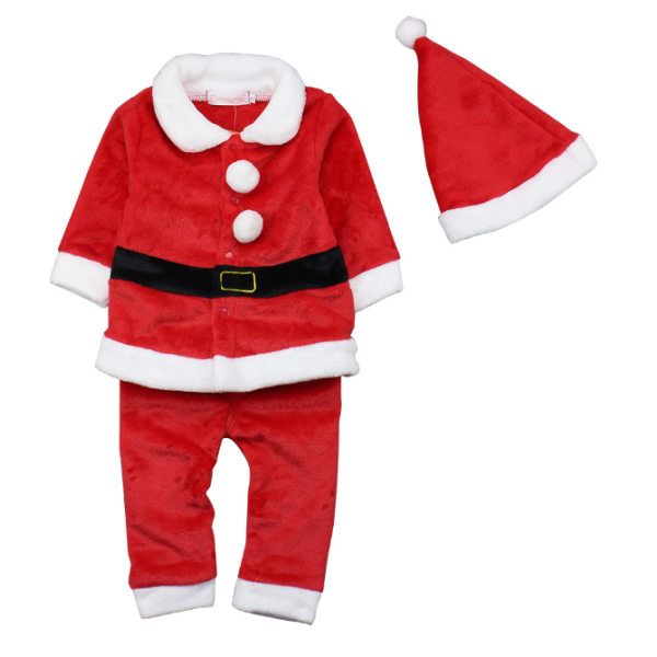 Baby Girls Christmas Party Kläder Xmas Santa Outfit 120cm