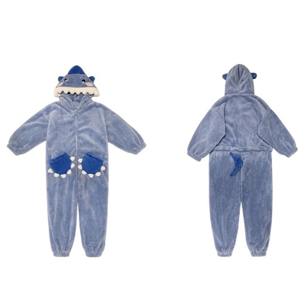 Dam Pyjamas med Hajhuva - Mysig Fleece Onesie L