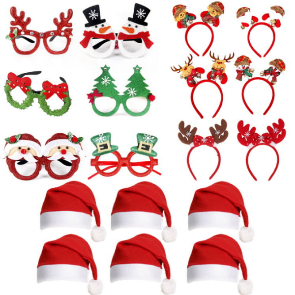 Julglasögonram Julhårbandsuppsättningar Style 4