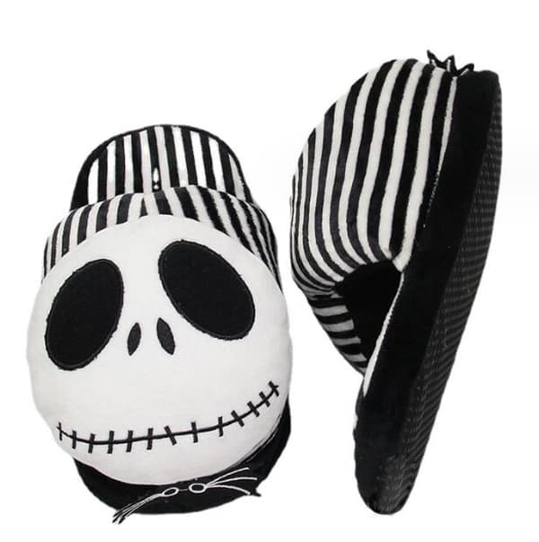 Halloween-kallopehmoiset raidalliset tossut 28CM