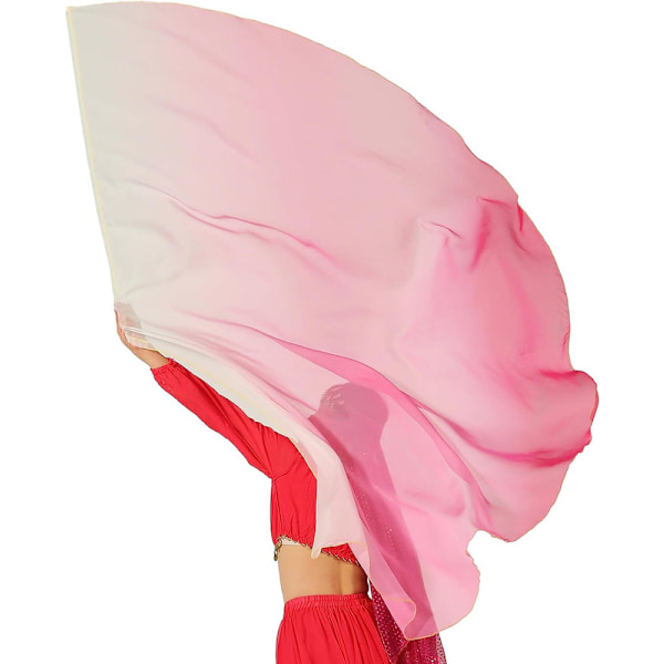 Ylistys- ja tanssilippu teleskooppivartta White Pink 2PCS