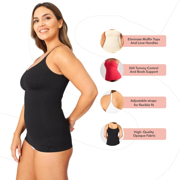 Naisten Camisole, Vatsan Muotoileva Muotovaate Skin 2XL