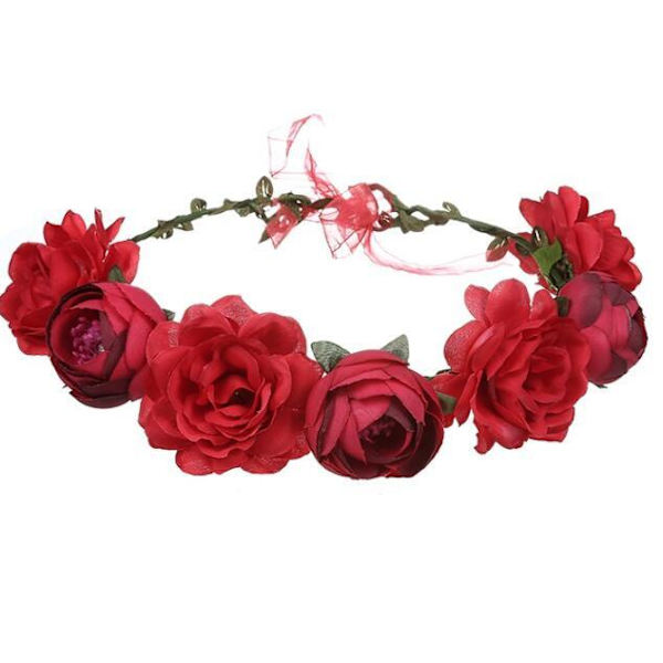 Stribede Simulerede Roser Brude Strandferie Kranser Red