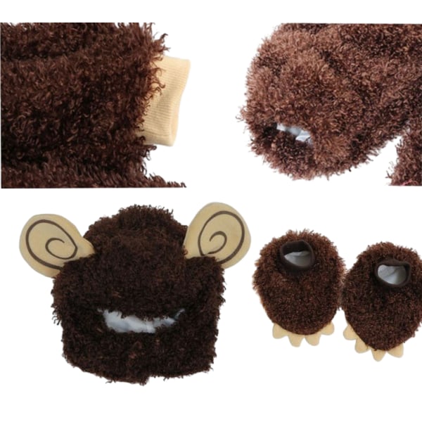 Baby Halloween Cosplay Tegneserieklær Dyrejakke Pels Body Monkey 95cm