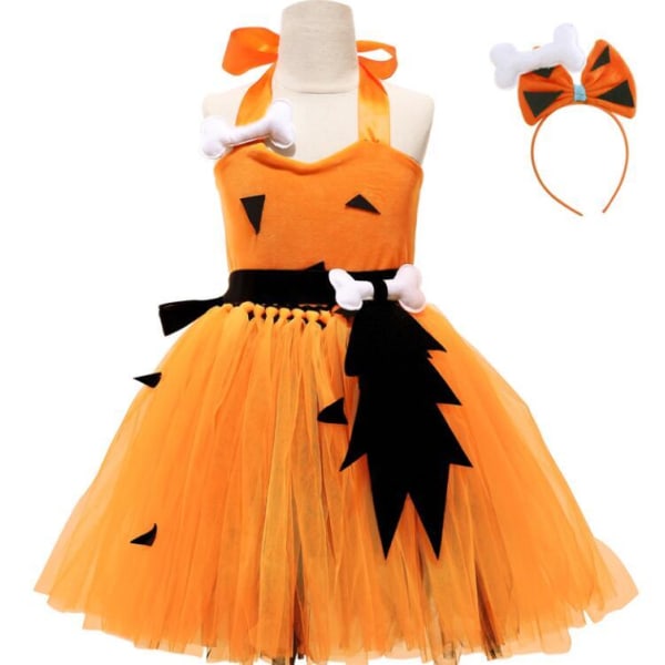 Flickor Halloween Utklädnad Prinsessa Poncho Klänning Yellow 4T