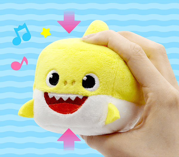 Baby Shark Nesting Dolls, Bløde Terningfigurer Der Spiller Musik Blue