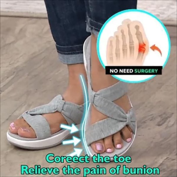 Ortopediska sandaler för kvinnor Arch Support Blue 37