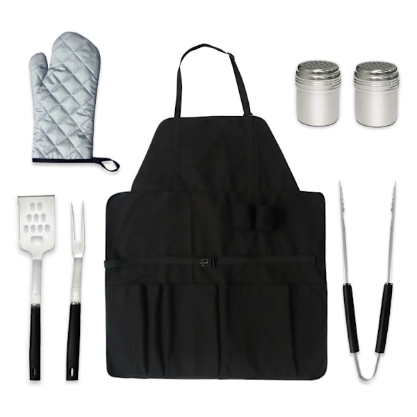 7 i 1 BBQ Grillverktyg Set Black