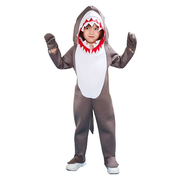 Barn Hoodie Cartoon Hai Jumpsuit Antrekk For Halloween Julenatt S