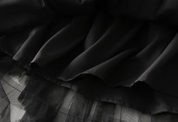 Tyllkjol för dam, midi, lång, älvkjol Black