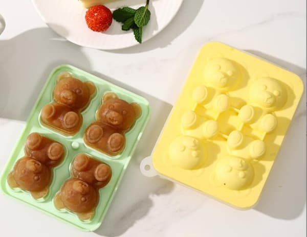 Isbitform i silikon med bjørneform Green