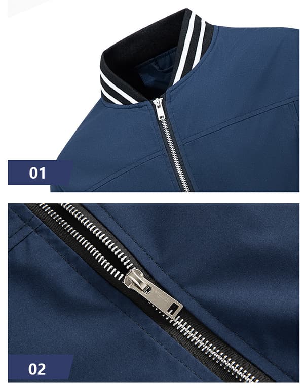 Herrar Casual Pilot Full Zip Jacka Blue L