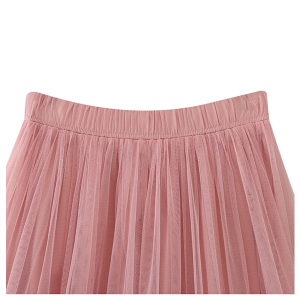 Kvinders Tutu Tulle Skørt Elastisk Højtaljet Lagdelt Skørt Apricot