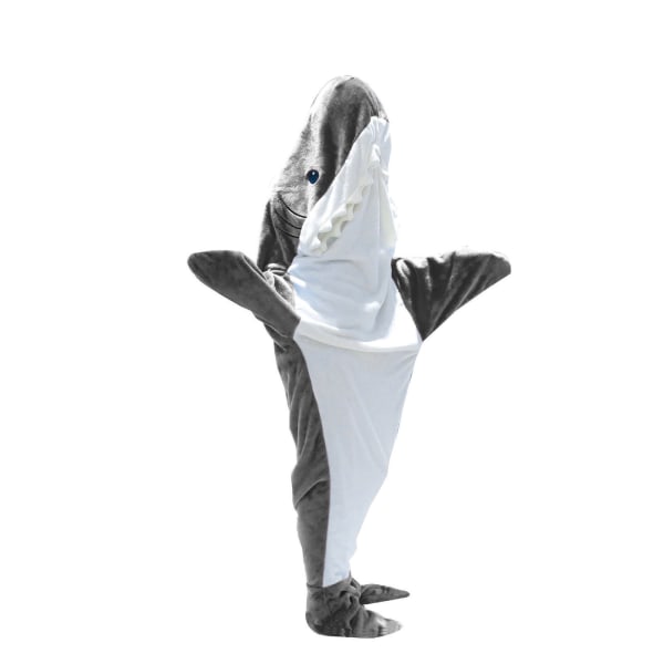Shark Blanket, Blanket Sovsäcksdräkt för Cosplay Shower Grey 170cm