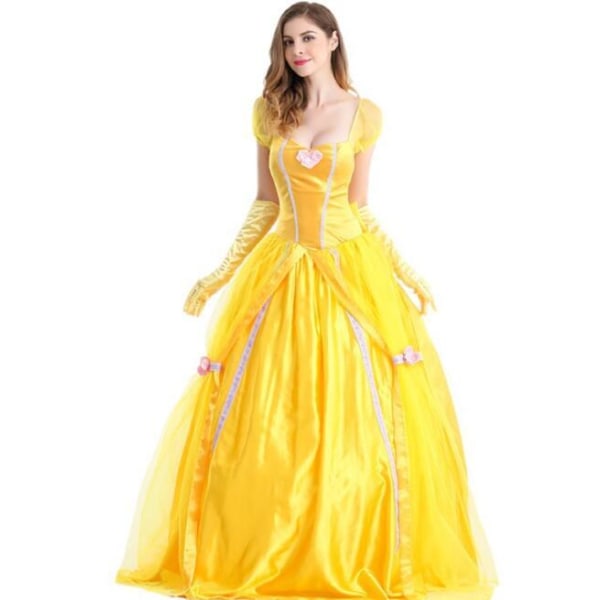 Cospaly Princess Belle Gul Skjørt Yellow L