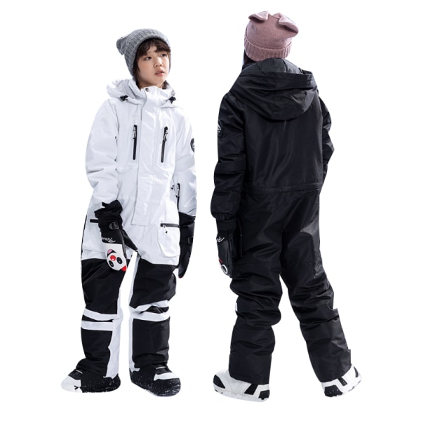 Barn One Piece Snowsuits Overall Skidoveraller Jackor black 150