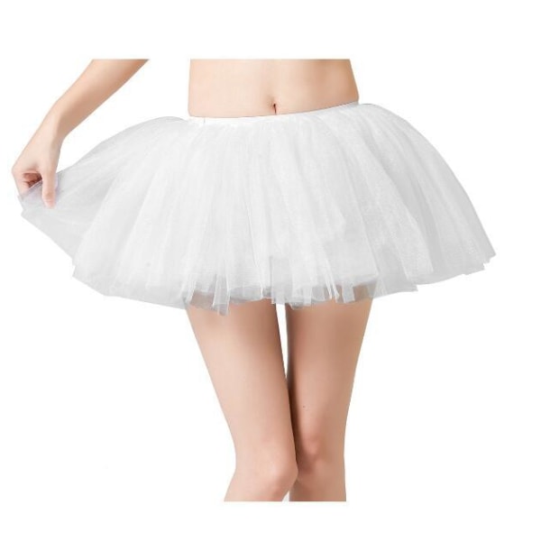 Kvinnors mini tyll kjol Balett Tutu kjol white