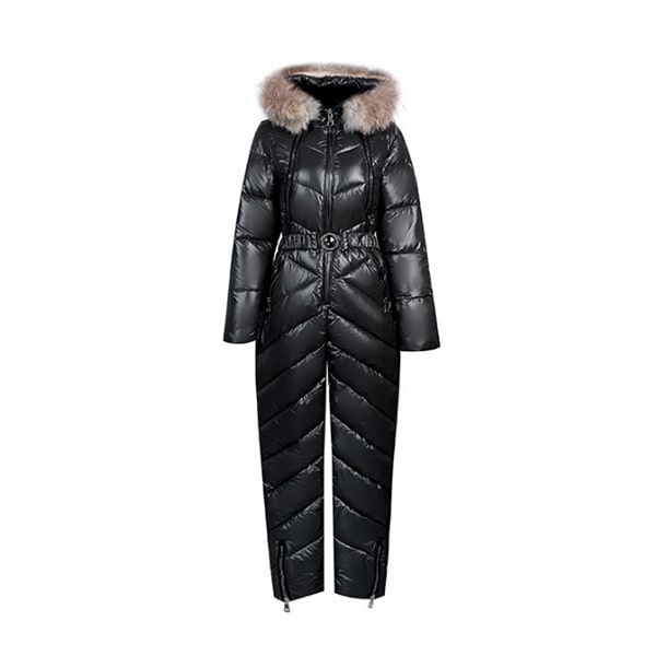 Kvinnors Onesies Skiddräkter Vinter Outdoor Sports Jumpsuit black M