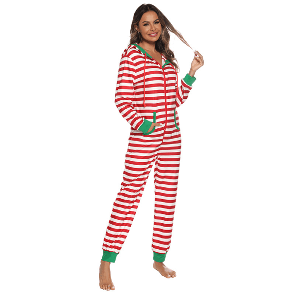 Joulu-Onesiet Aikuisille, Onesie-Asu, Pyjama, Naisille, Pyjamasetti Women Red L