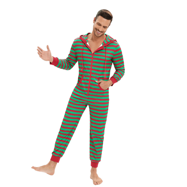 Christmas Onesies Vuxen Onesie kostym Pyjamas för kvinnor Pyjamas set Men Green M