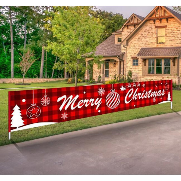 3M Julebrevbanner Dekorasjon Checkered