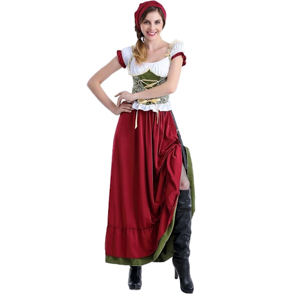 Oktoberfest Kostume til Kvinder - Traditionelt Bayersk Karneval Kostume Style 2 2XL