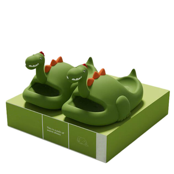 Naisten EVA-dinosauruksen muotoiset ulkotossut Grass Green 37-38