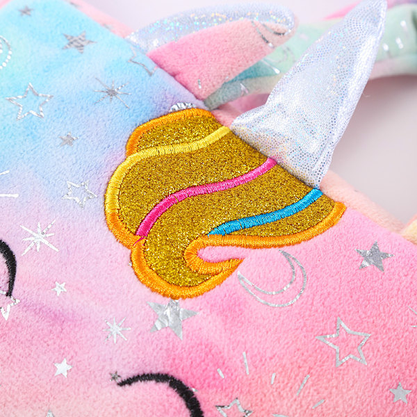 Pige Fluffy Fuzzy Unicorn Taske, Pludset Tie Dye Crossbody Taske Pink
