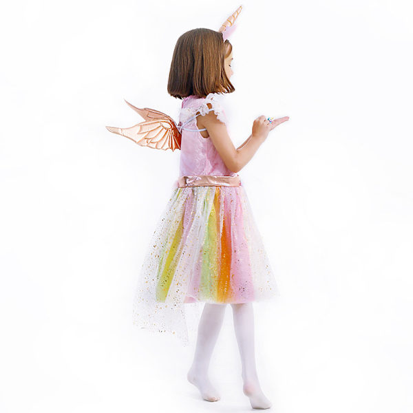 Unicorn Princess Dress Up kläder för små flickor XL