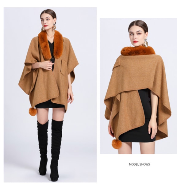 Tekokarvainen Trikoohuivi Kaapui Takki Syksyyn Talveen Camel