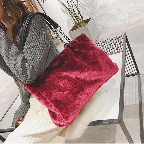 Pelslook-Taske til Kvinder Red