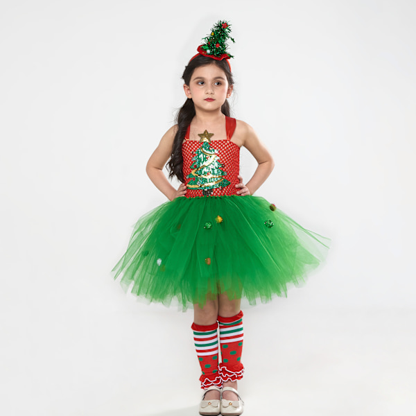 Tutu Dreams Joulupukukostyymi Tytöille Lapsille Viitan kanssa S
