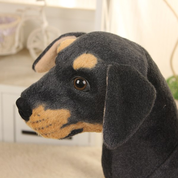 Plushdjur i svart labrador/pitbull-mix 27cm