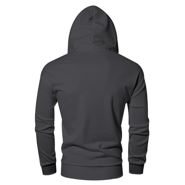 Fleecehettegenser med full glidelås for menn Dark Grey S