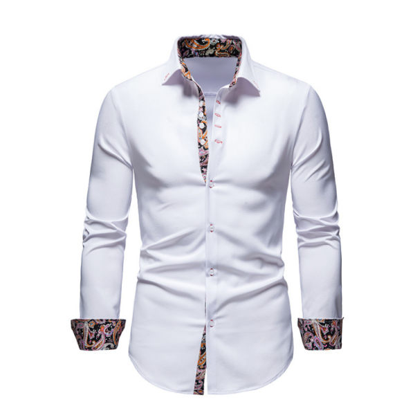 Formell långärmad skjorta för män white XL
