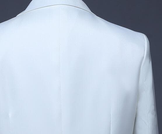 Herre Smal Passform Smoking 3-delt Sett White S