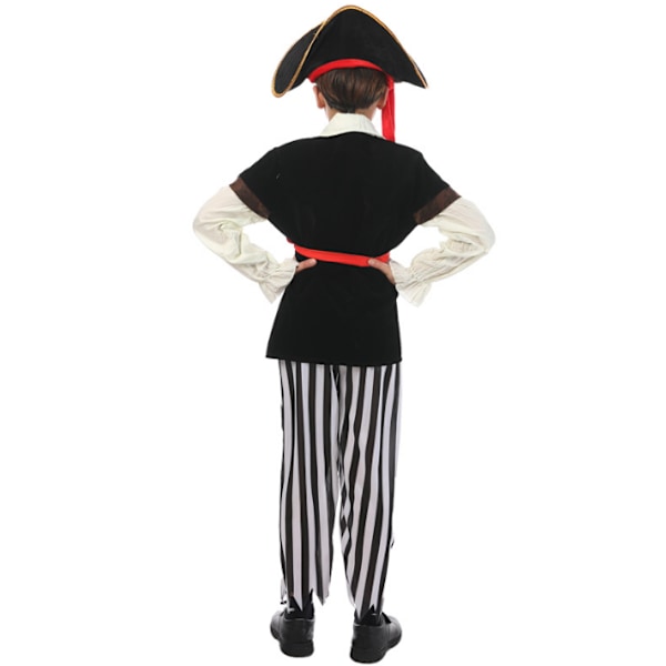 Pojkar Deluxe Piratkapten Barndräkt M