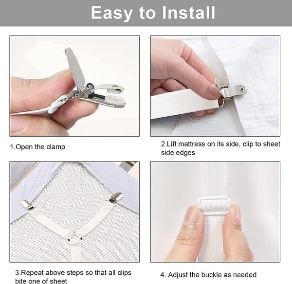 6-Sided Ark-Klips Justerbar Arkholder White