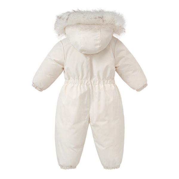 Baby med vinterhuva för toddler white 90cm
