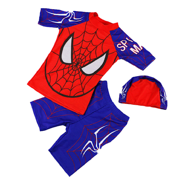 Spider-Man Badedrakt Gutter Barn Todelt Topp Shorts Badesett Blue L